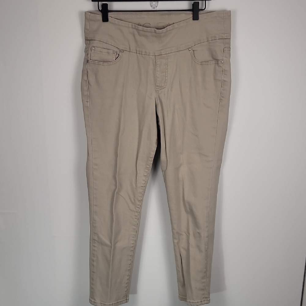 Jag Jeans Elastic Comfort Waist Tan Skinny Slim Fit Jeans